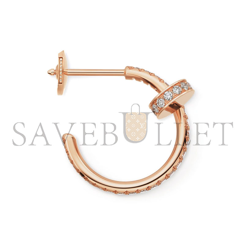 Ca*t1er juste un clou hoop earrings small model paved ref. b8301429